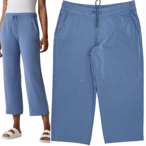 Athleta Mid Rise Straight Crop Pants in Cottage Blue (sz XS) - Picture 2 of 6